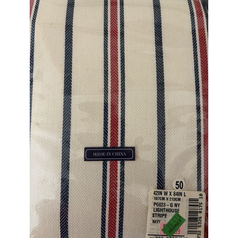 American Living Set Of 2 Lighthouse Stripe Curtain Panels